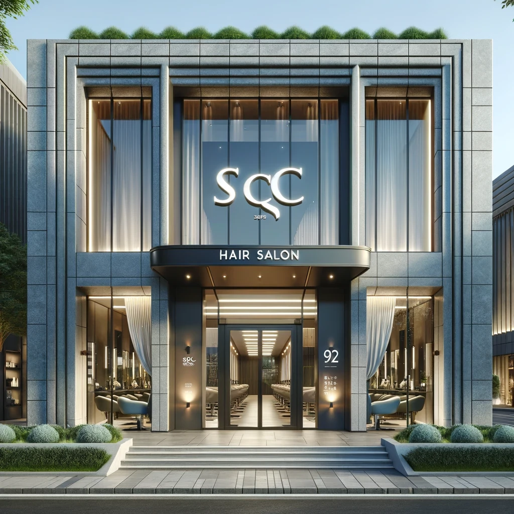 Mặt tiền tinh tế của SQC Hair Salon