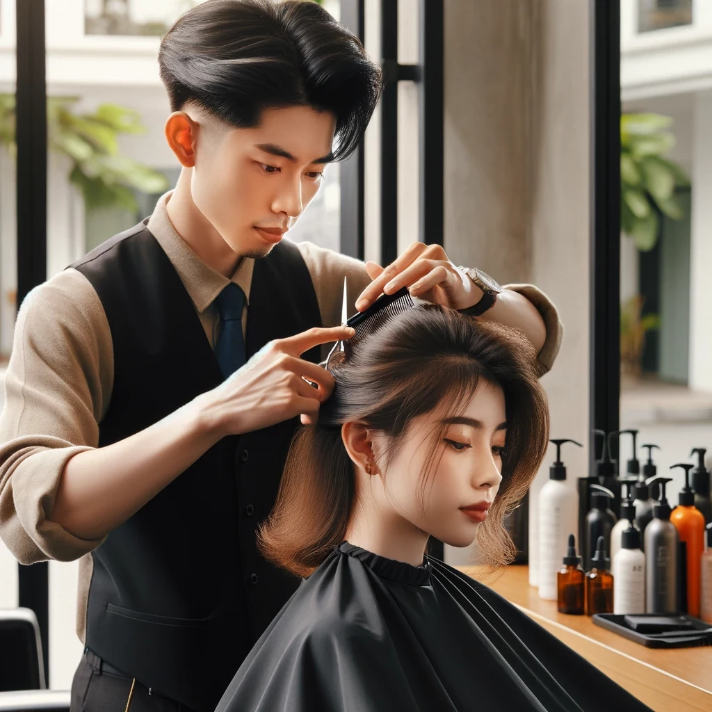 Kỹ thuật cắt tóc tại SQC Hair Salon