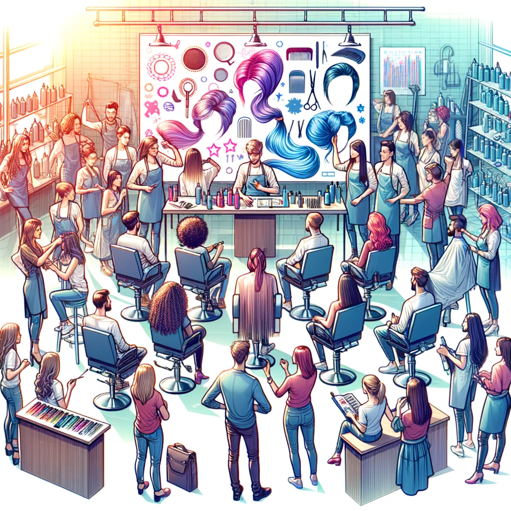 沙龍舉辦的互動式髮型工作坊，展現與社區互動和分享專業知識的一面